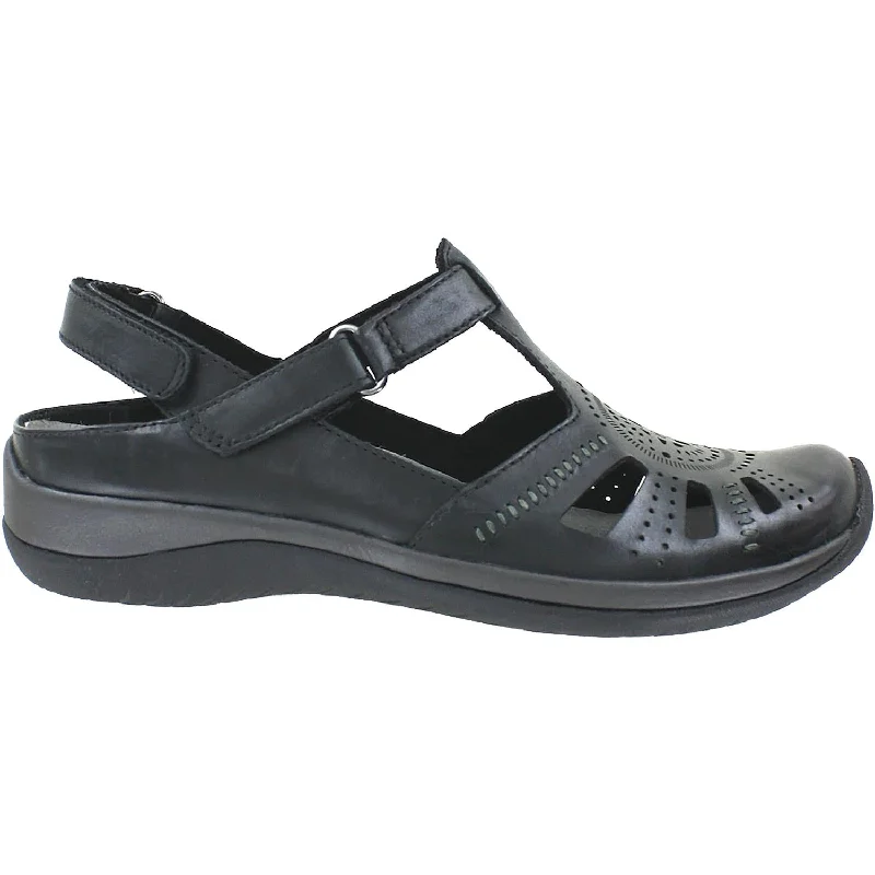 Women's Earth Curie Black Leather Hemp - Material Shoe Style  