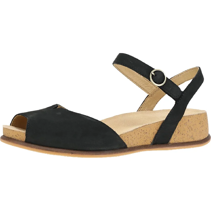 Women's Dansko Cass Black Milled Nubuck Aesthetic  