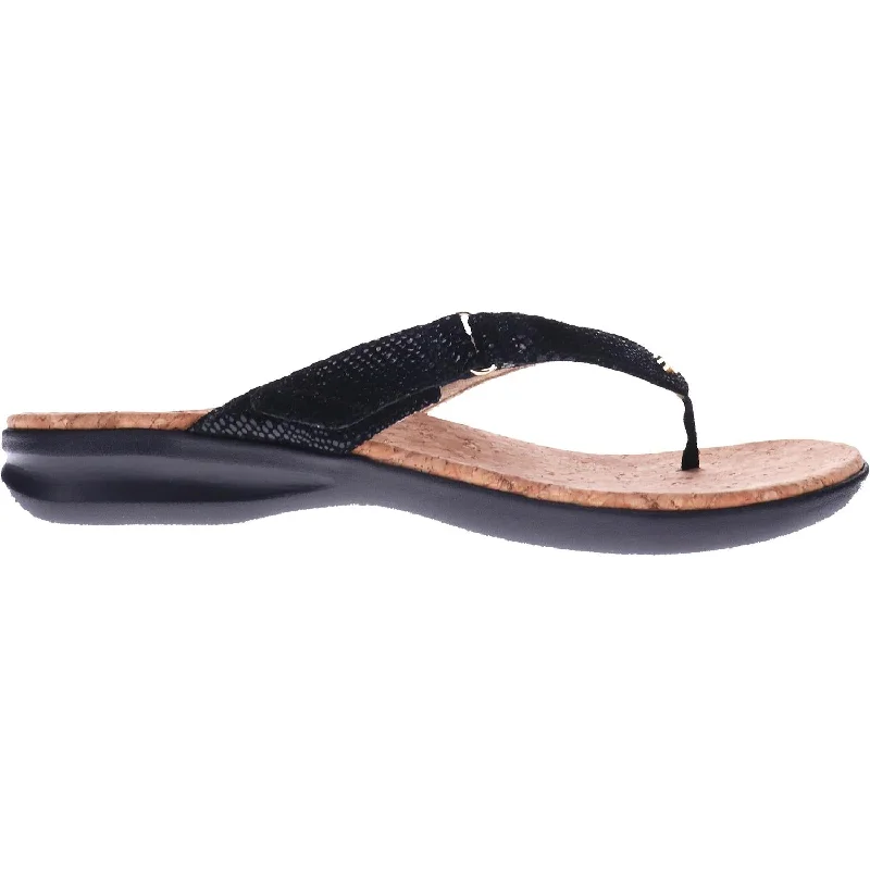 Women's Revere Napoli Black Lizard Leather Ivy League - Inspired Derby Look 