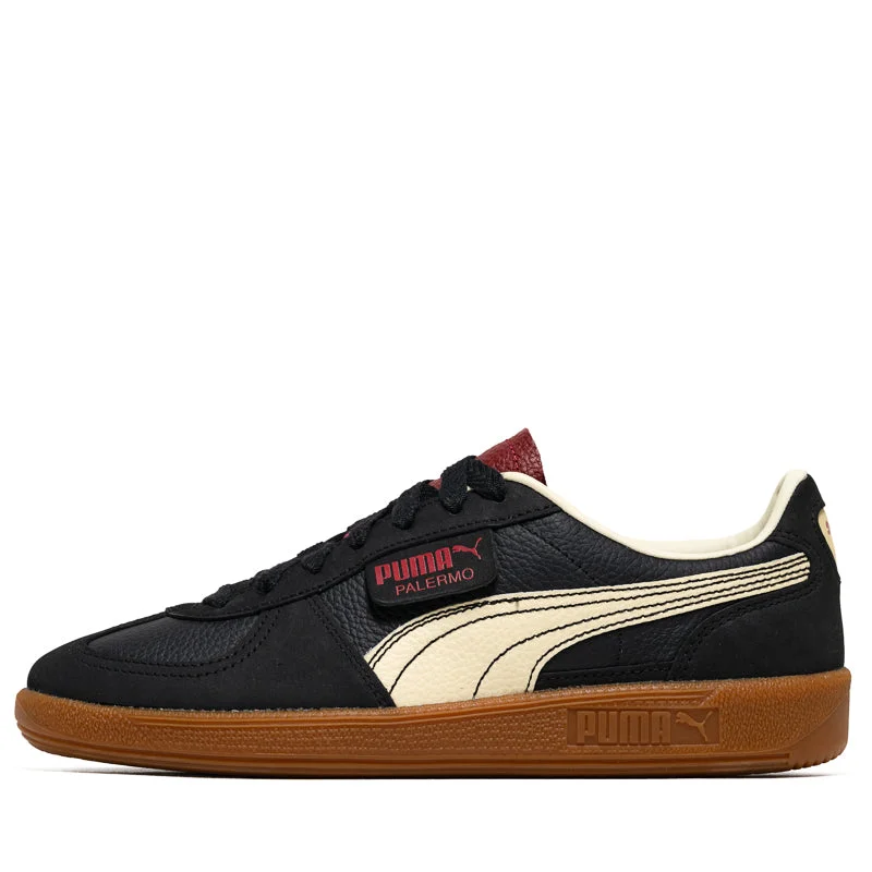 Puma Palermo Players Lane - Black/Intense Red Memory - Foam Slipper Look  