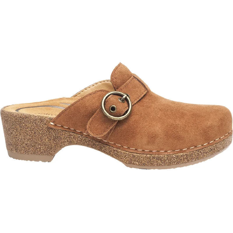 Women's Aetrex Madison Cognac Suede Tailored Oxford Style 
