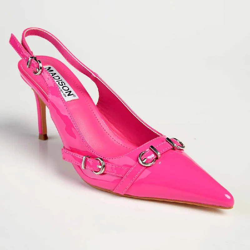 Madison Ingrid Stiletto - Hot Pink Art Deco - Inspired Shoe Look  