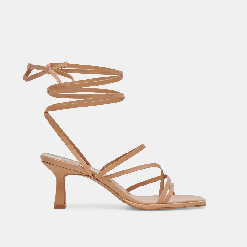MALABO HEELS LIGHT TAN LEATHER Ivy League Loafer Look 