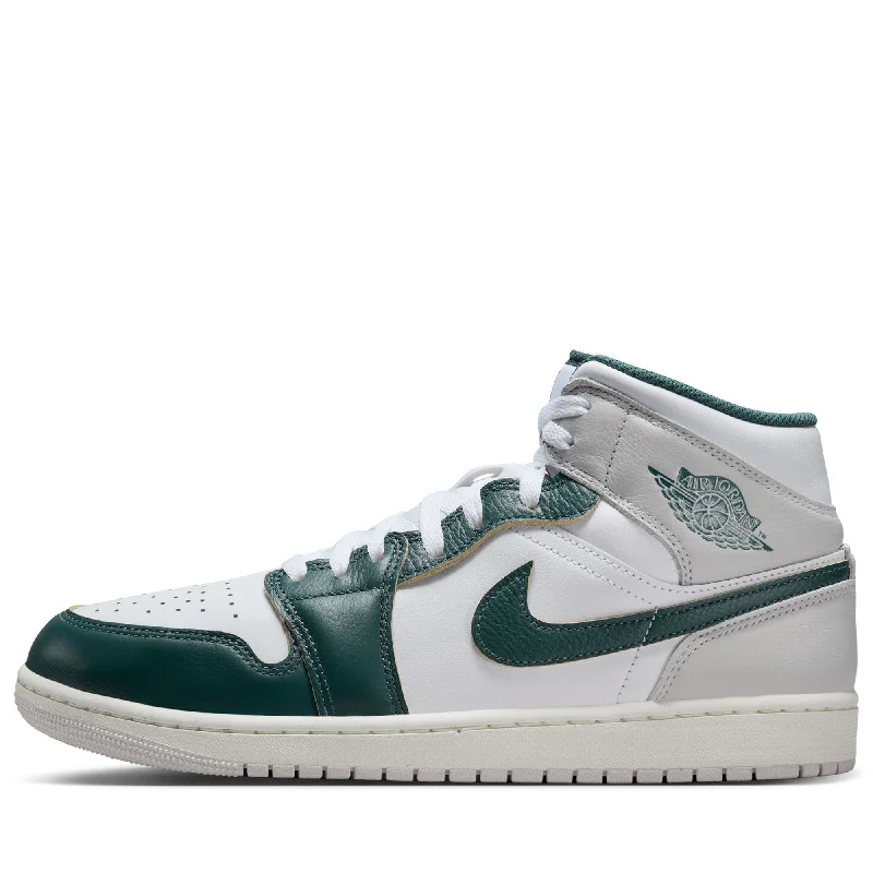 Air Jordan 1 Mid SE - White/Oxidized Green Elastic - Sided Chelsea Look  
