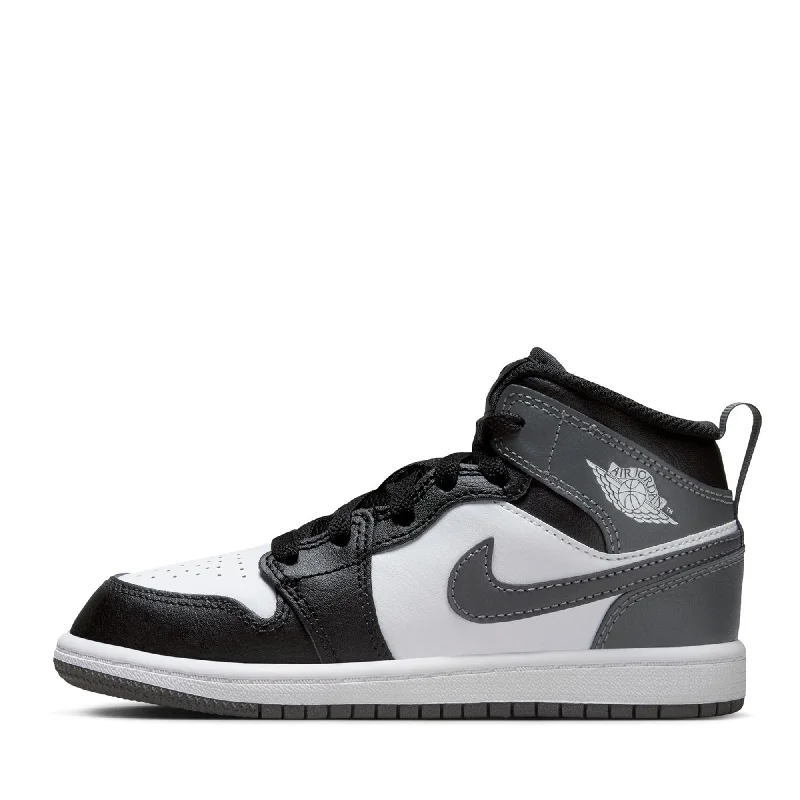 Jordan 1 Mid (PS) - Black/Iron Grey Elastic - Sided Chelsea Look  