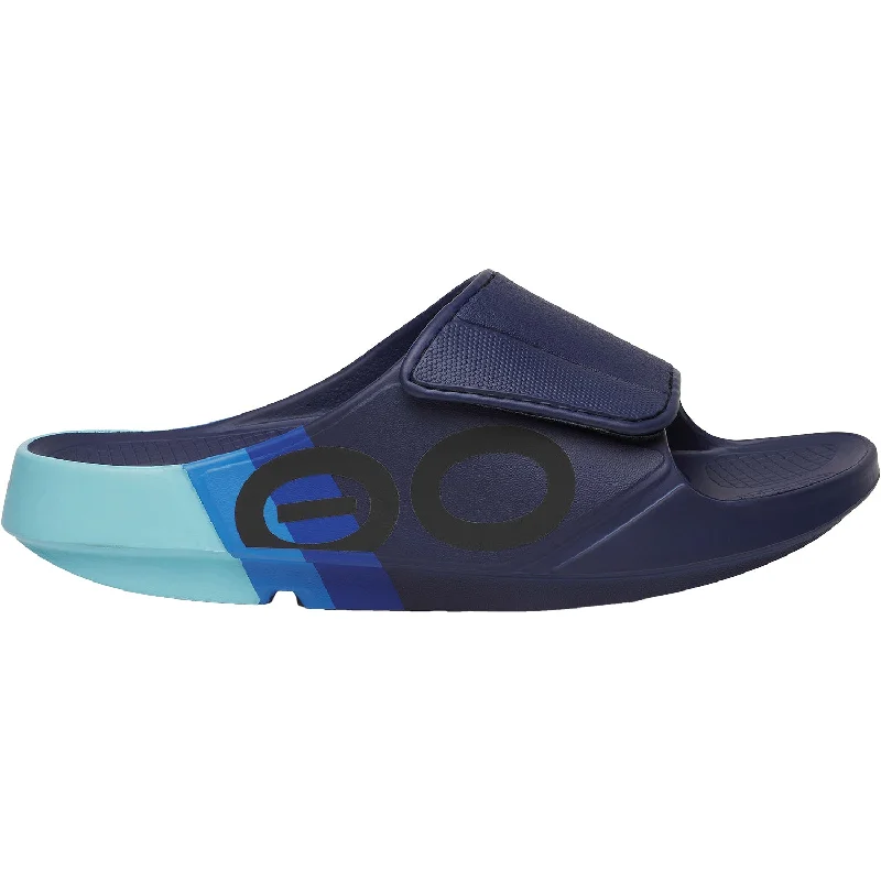Unisex OOFOS OOahh Sport Flex Limited Slide Sky Rally Synthetic Chunky Platform Sneaker Style  