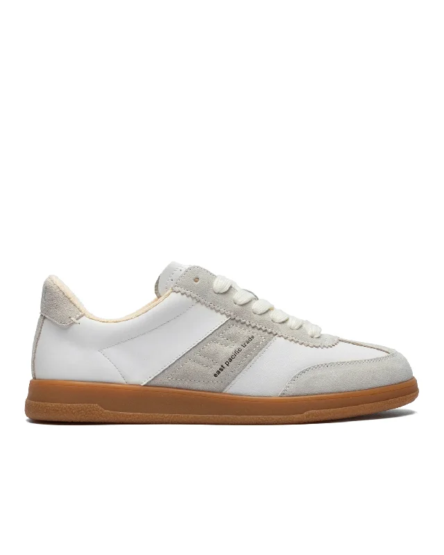 Santos Off White/Grey Checkered Shoe Pattern Look  