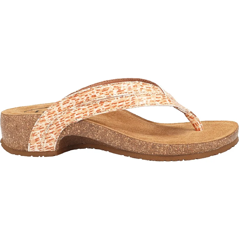 Women's Taos Link Terracotta Multi Leather Paisley Print Shoe Design  