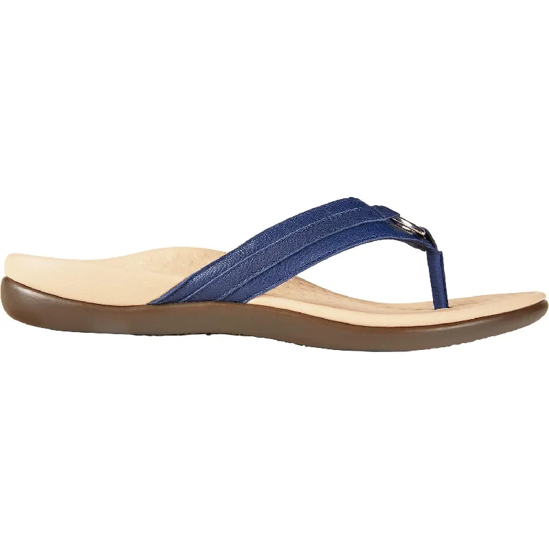 Women's Vionic Tide Aloe Navy Leather Monochromatic Shoe Look  