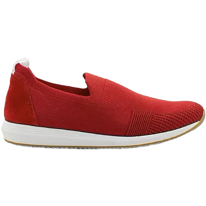 Women's Ara Leena 2 Red Wovenstretch Retro Basketball Sneaker Design  
