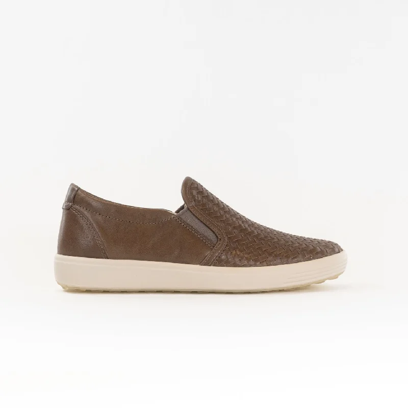 ECCO Soft 7 Woven 2.0 Slip-on (Women's) - Taupe Slide Sandal Beach Style  