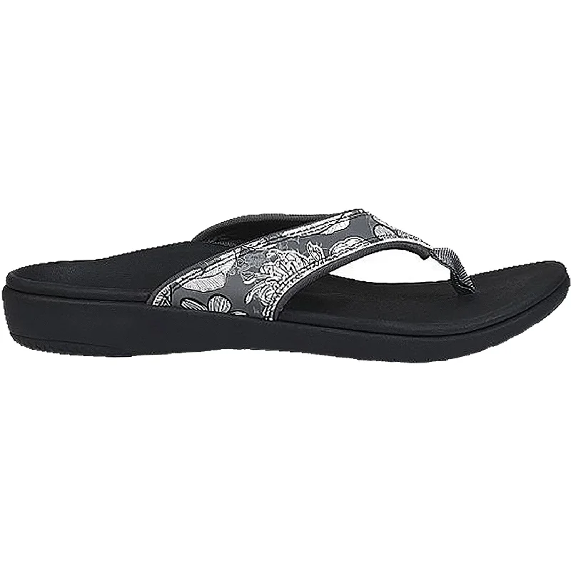 Women's Spenco Yumi Tropical Black Synthetic Skateboarding Sneaker Style  