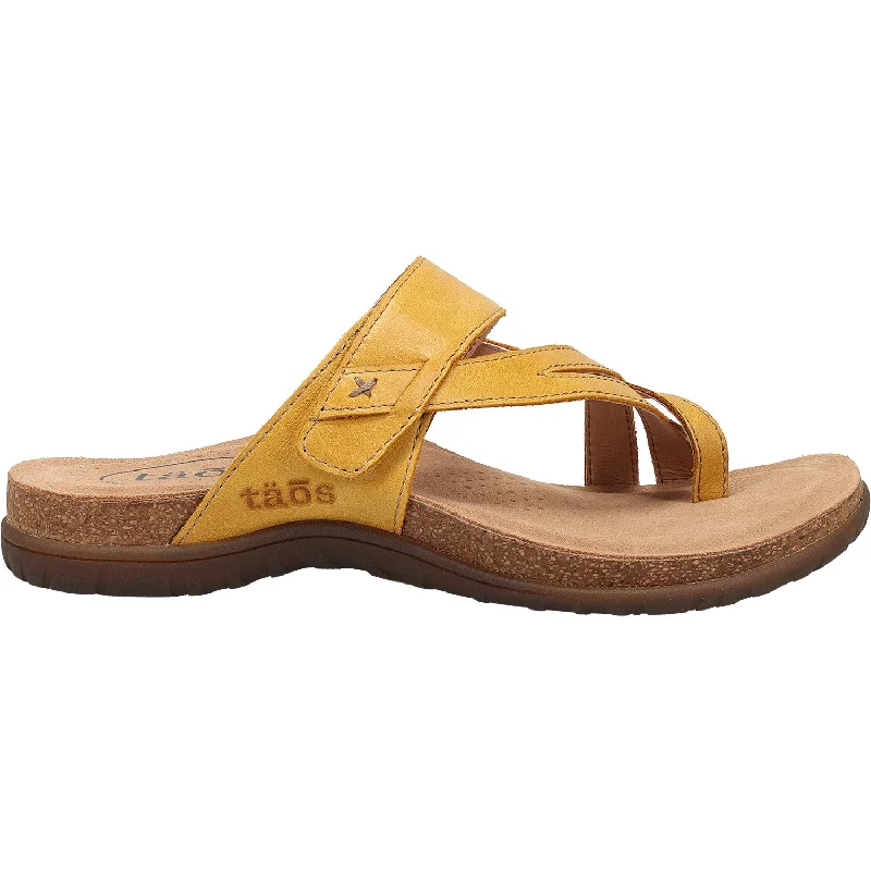 Women's Taos Perfect Yellow Leather Minimalist Sneaker Style  