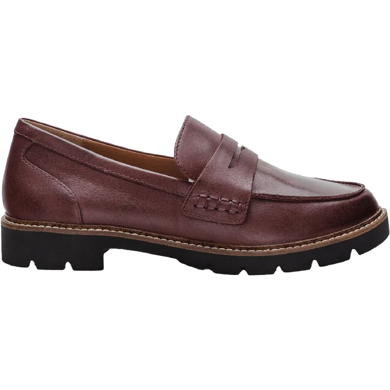 Women's Aetrex Collette Burgundy Leather Loafer Suede Desert Boot 