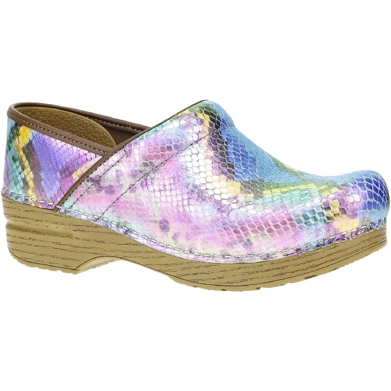 Women's Dansko Professional Clog Mermaid Metallic Leather Suede Desert Boot 