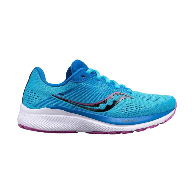 Saucony Women's Guide 14 Running Shoes - Blue Blaze/Berry Striped Shoe Style  