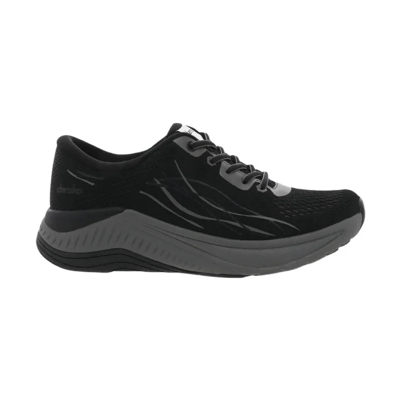 Dansko Women's Pace - Black/Grey Metallic Trim Shoe Design  