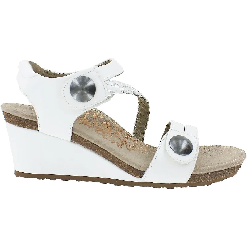 Women's Aetrex Naya White Leather Vintage Oxford Appeal 