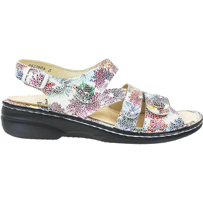 Women's Finn Comfort Gomera Soft Multi Monet Leather Inflatable Shoe Look 