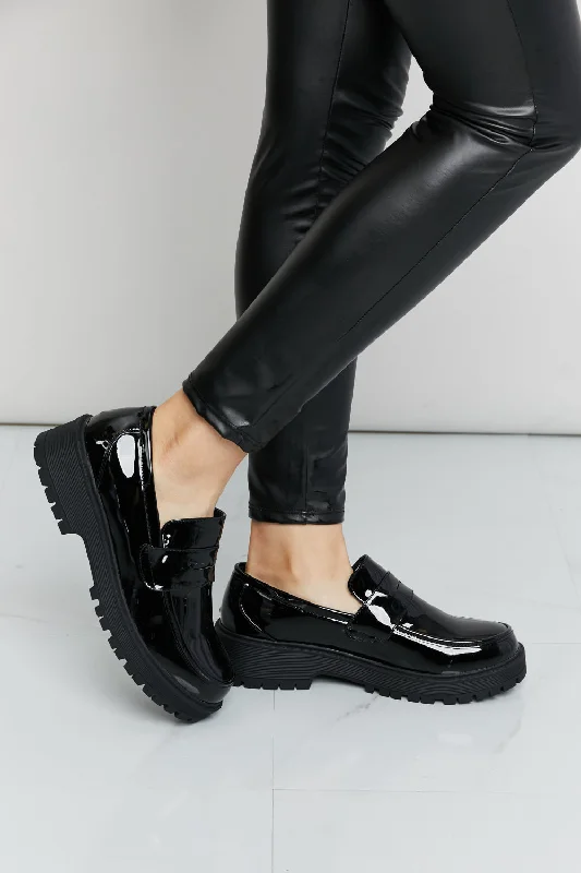 Round Toe Loafers Buckle -