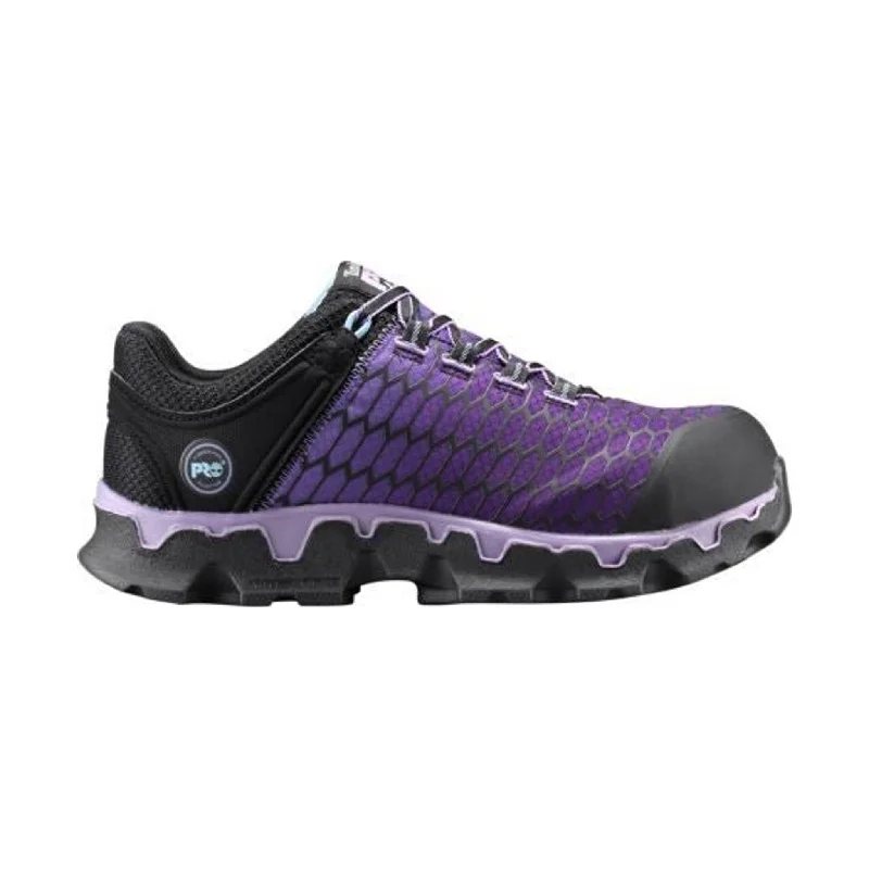Timberland PRO Women's Powertrain Sport Alloy Toe SD Work Shoes - Black/Purple Hemp - Material Shoe Style  