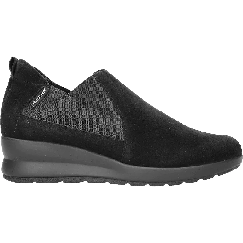 Women's Mephisto Pavlova Black Suede Buckle -