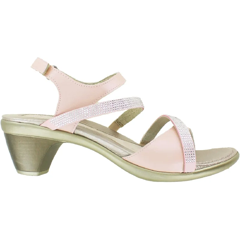 Women's Naot Innovate Pearl Rose/Light Pink Leather Strap - Up Sandal Resort Style  