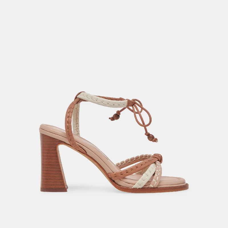 GAZELE HEELS TAN MULTI LEATHER Performance Running Sneaker Look  