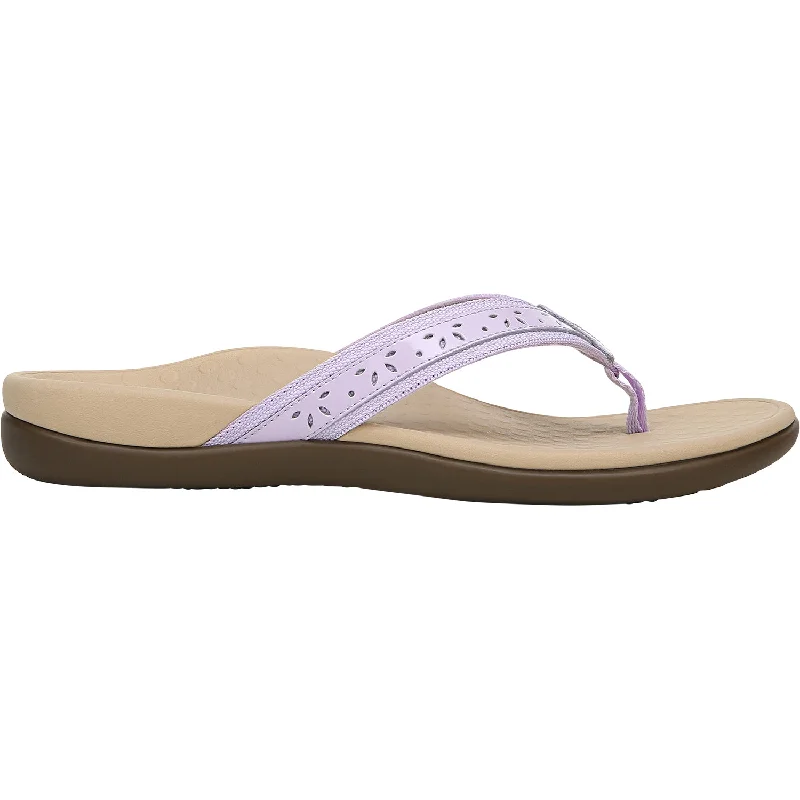 Women's Vionic Casandra Pastel Lilac Leather Zip - Up Boot Style  