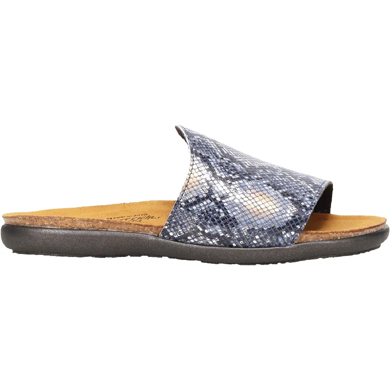 Women's Naot Skylar Navy Python Leather Upcycled Shoe Look  