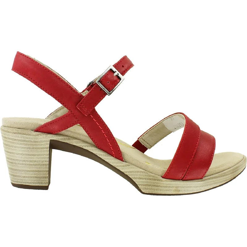 Women's Naot Bounty Kiss Red Leather Tailored Oxford Style 