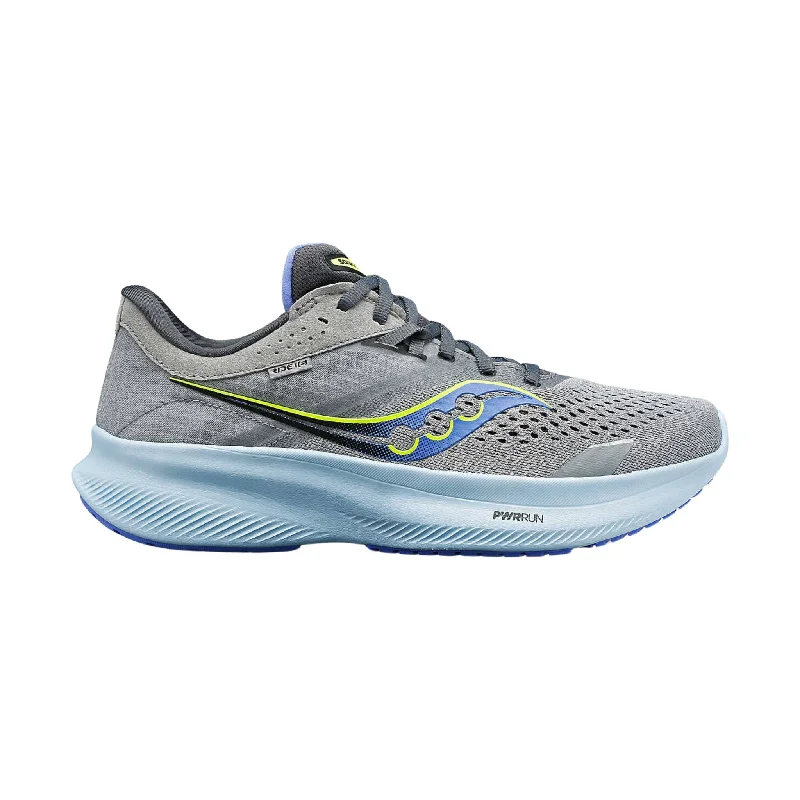 Saucony Women's Ride 16 Running Shoes - Fossil/Pool - ONLINE STORE CREDIT/EXCHANGE ONLY Rubber - Sole Plimsoll Look  