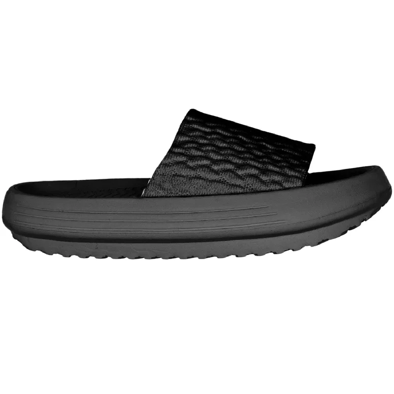 Women's Woolloomooloo Camden Slide Jet Black Wool Wingtip Oxford Design 