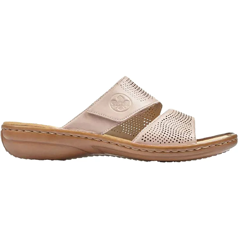 Women's Rieker 60812-31 Regina 12 Light Rose Synthetic Beaded Moccasin Design 