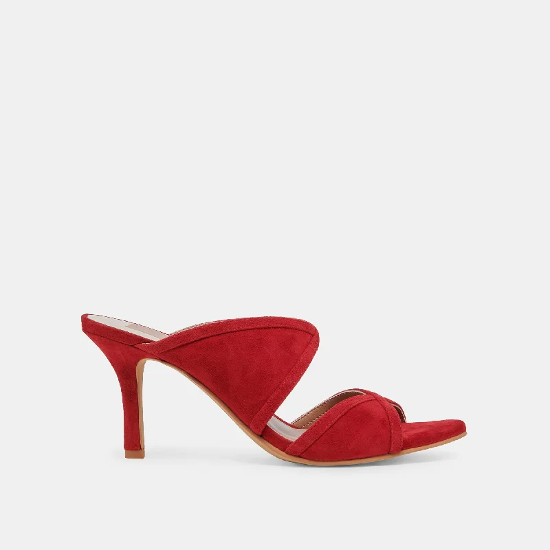 MANDEL HEELS CRIMSON SUEDE Smart - Shoe Functionality Style  