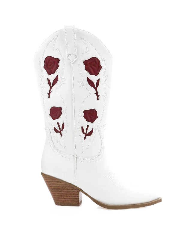 ARDEN - WHITE-GARNET Minimalist Sneaker Style  