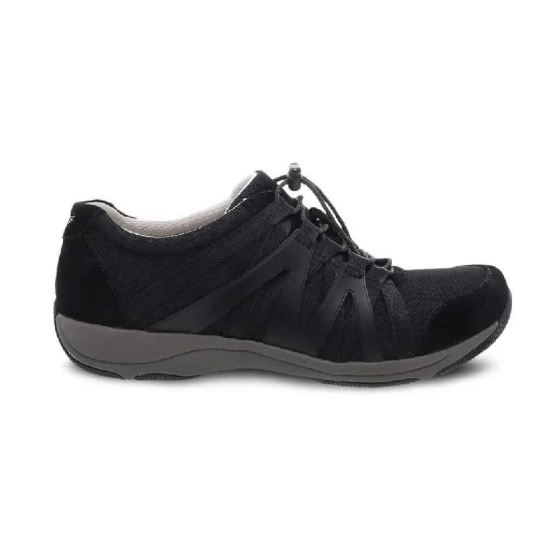 Dansko Women's Henriette - Black/Black Combat - Inspired Military Boot Look  