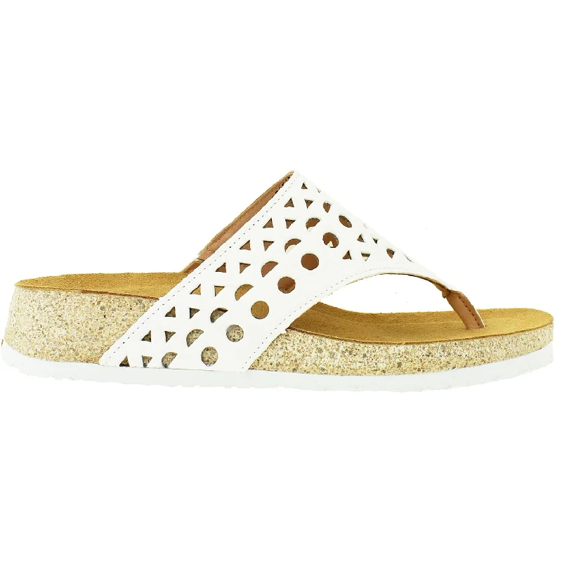 Women's Think Koak 746 Bianco Leather Slide Sandal Beach Style  