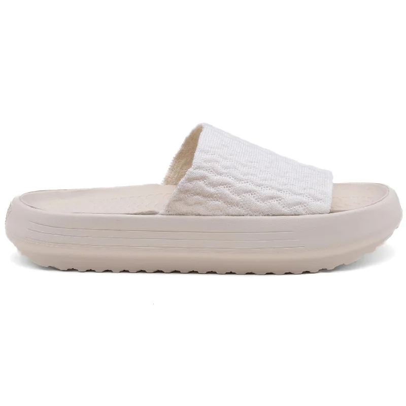 Women's Woolloomooloo Camden Slide Ice White Wool Tailored Oxford Style 