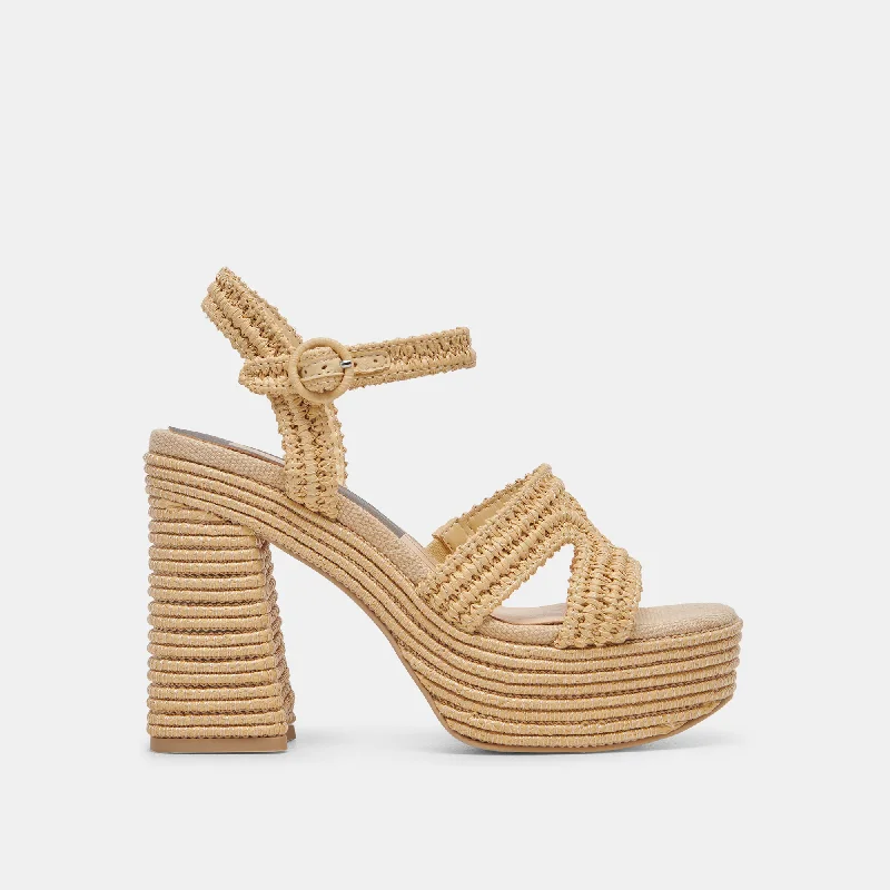 LACYE HEELS NATURAL WOVEN Neon - Accent Sneaker Look  