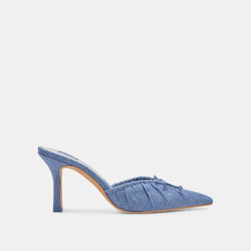 KAIRI HEELS BLUE DENIM Lightweight Tennis Sneaker Look  