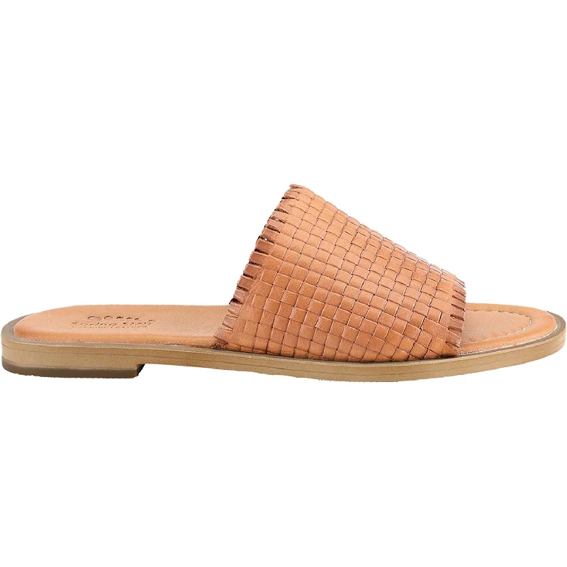 Women's Spring Step Ginosa Camel Leather Striped Shoe Style  