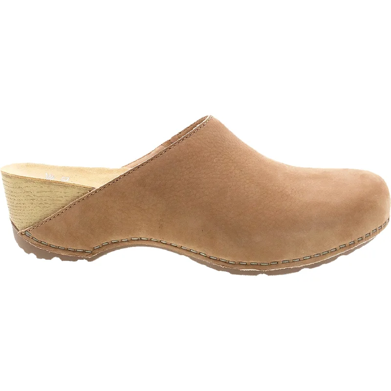 Women's Dansko Talulah Tan Milled Nubuck Vintage Oxford Appeal 