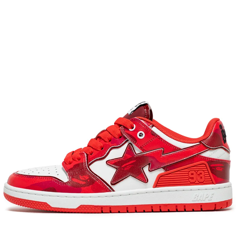 A Bathing Ape Sk8 Sta #1 - Red Glow - in - the - Dark Shoe Design  