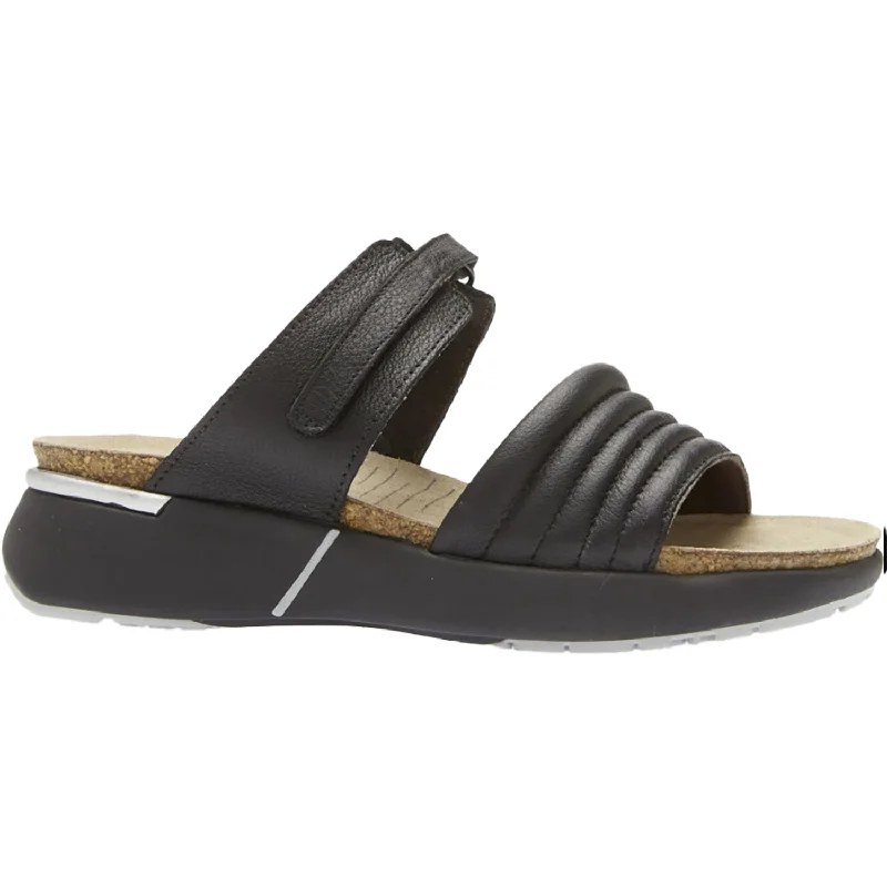 Women's Naot Vesta Soft Black Leather Athleisure Derby Style  