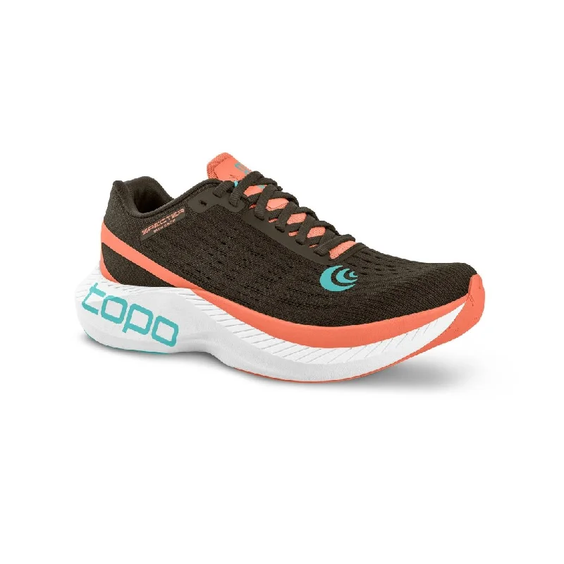Topo Athletic Women's Specter - Espresso/Peach Two - Tone Shoe Design  
