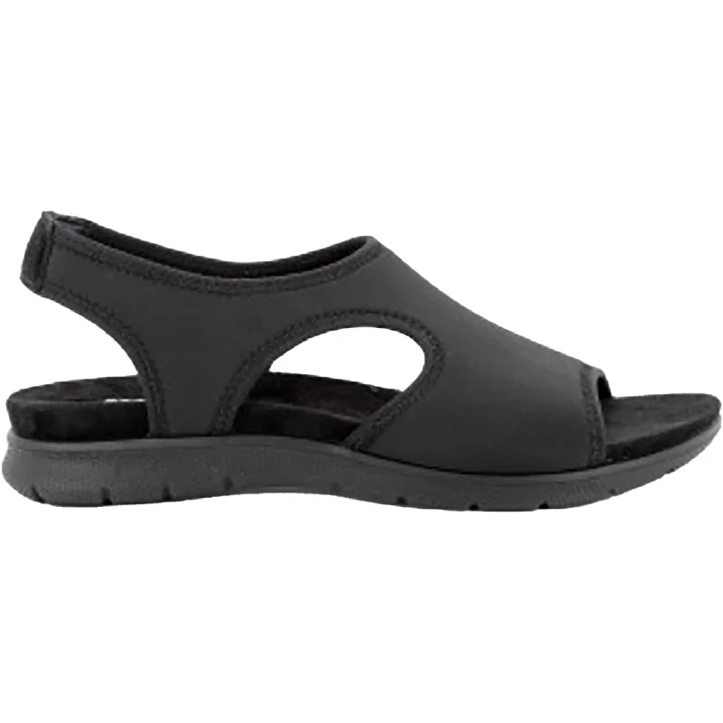 Women's IMAC Elma Black Fabric Single - Buckle Monk Look  