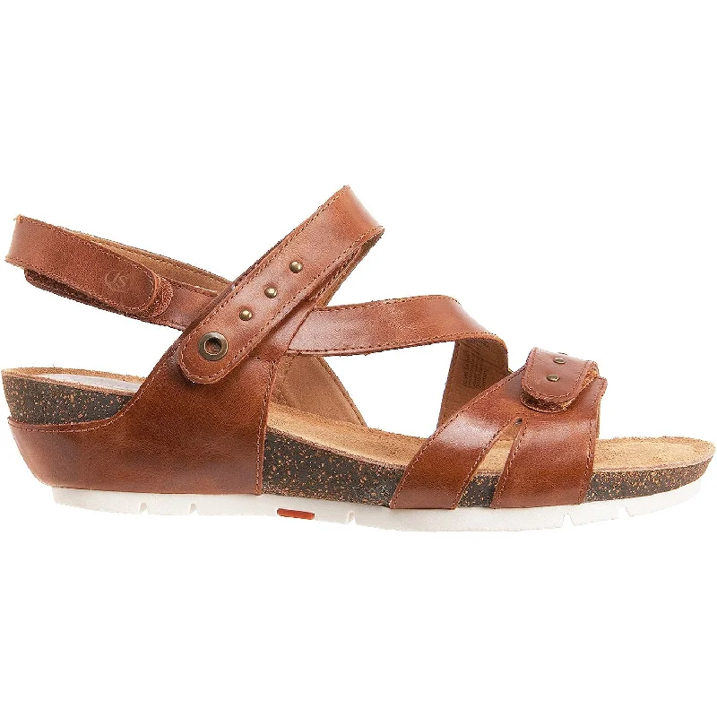 Women's Josef Seibel Hailey 33 Camel Leather Tailored Oxford Style 