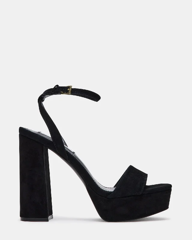 LESSA BLACK SUEDE Paisley Print Shoe Design  