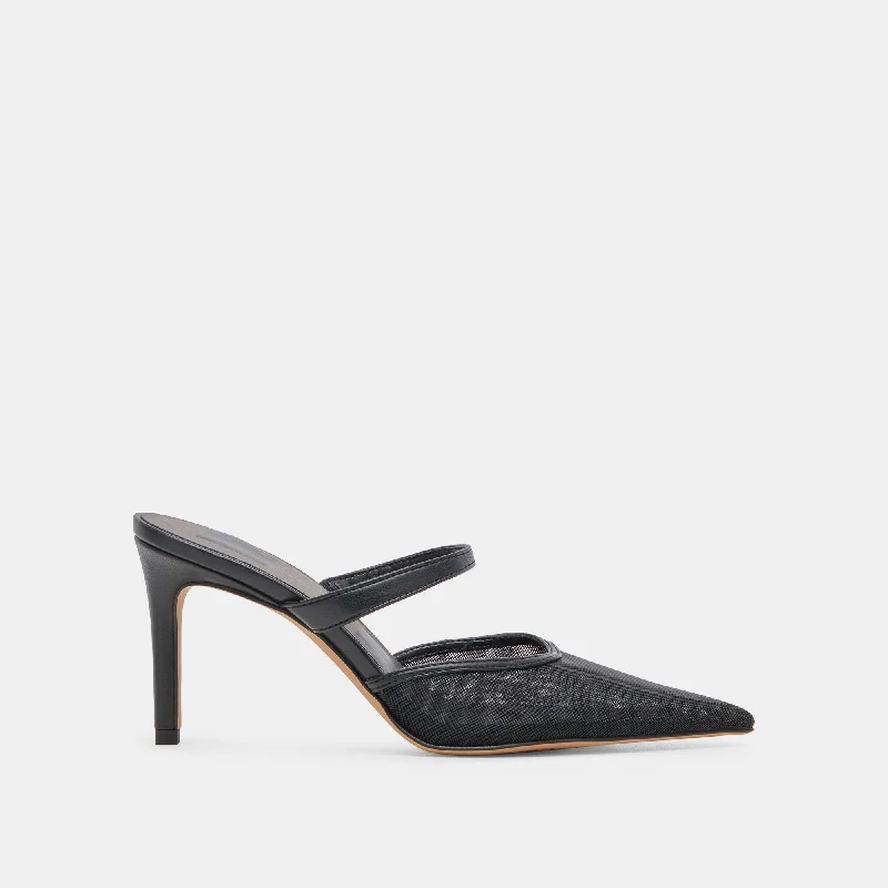 KATIK WIDE HEELS ONYX MESH British Gentleman Oxford Style  